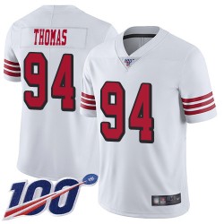 Limited Men's Solomon Thomas White Jersey - #94 Football San Francisco 49ers 100th Season Rush Vapor Untouchable