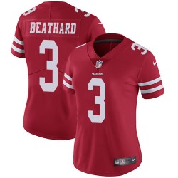 Limited Women's C. J. Beathard Red Home Jersey - #3 Football San Francisco 49ers Vapor Untouchable