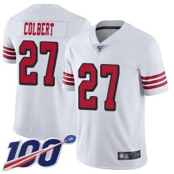 Limited Men's Adrian Colbert White Jersey - #27 Football San Francisco 49ers 100th Season Rush Vapor Untouchable