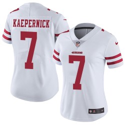 Limited Women's Colin Kaepernick White Road Jersey - #7 Football San Francisco 49ers Vapor Untouchable
