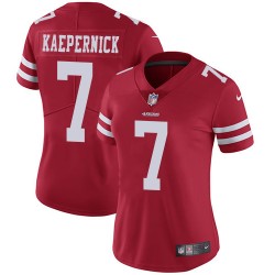Limited Women's Colin Kaepernick Red Home Jersey - #7 Football San Francisco 49ers Vapor Untouchable