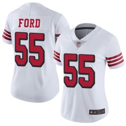 Limited Women's Dee Ford White Jersey - #55 Football San Francisco 49ers Rush Vapor Untouchable