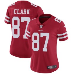 Limited Women's Dwight Clark Red Home Jersey - #87 Football San Francisco 49ers Vapor Untouchable