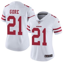 Limited Women's Frank Gore White Road Jersey - #21 Football San Francisco 49ers Vapor Untouchable