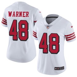 Limited Women's Fred Warner White Jersey - #54 Football San Francisco 49ers Rush Vapor Untouchable