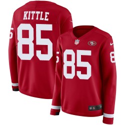 Limited Women's George Kittle Red Jersey - #85 Football San Francisco 49ers Therma Long Sleeve
