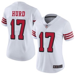 Limited Women's Jalen Hurd White Jersey - #17 Football San Francisco 49ers Rush Vapor Untouchable