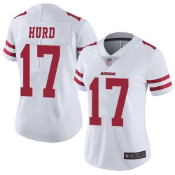 Limited Women's Jalen Hurd White Road Jersey - #17 Football San Francisco 49ers Vapor Untouchable