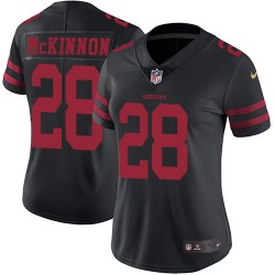 Limited Women's Jerick McKinnon Black Alternate Jersey - #28 Football San Francisco 49ers Vapor Untouchable