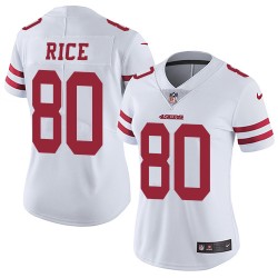 Limited Women's Jerry Rice White Road Jersey - #80 Football San Francisco 49ers Vapor Untouchable