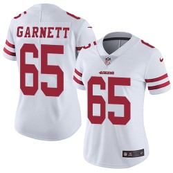 Limited Women's Joshua Garnett White Road Jersey - #65 Football San Francisco 49ers Vapor Untouchable