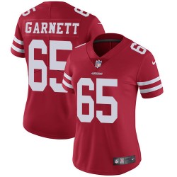 Limited Women's Joshua Garnett Red Home Jersey - #65 Football San Francisco 49ers Vapor Untouchable