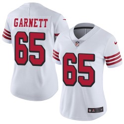 Limited Women's Joshua Garnett White Jersey - #65 Football San Francisco 49ers Rush Vapor Untouchable