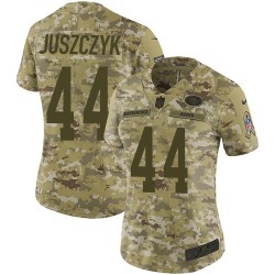 Limited Women's Kyle Juszczyk Camo Jersey - #44 Football San Francisco 49ers 2018 Salute to Service