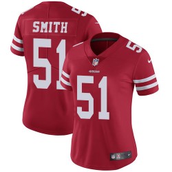 Limited Women's Malcolm Smith Red Home Jersey - #51 Football San Francisco 49ers Vapor Untouchable