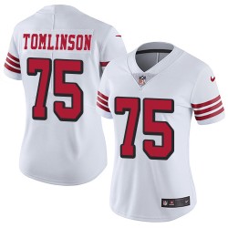 Limited Women's Laken Tomlinson White Jersey - #75 Football San Francisco 49ers Rush Vapor Untouchable