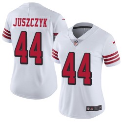 Limited Women's Kyle Juszczyk White Jersey - #44 Football San Francisco 49ers Rush Vapor Untouchable