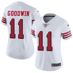 Limited Women's Marquise Goodwin White Jersey - #11 Football San Francisco 49ers Rush Vapor Untouchable