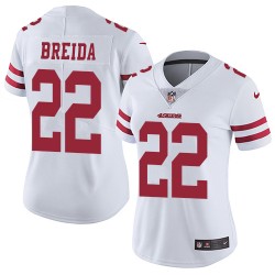 Limited Women's Matt Breida White Road Jersey - #22 Football San Francisco 49ers Vapor Untouchable