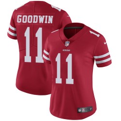 Limited Women's Marquise Goodwin Red Home Jersey - #11 Football San Francisco 49ers Vapor Untouchable