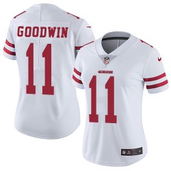 Limited Women's Marquise Goodwin White Road Jersey - #11 Football San Francisco 49ers Vapor Untouchable