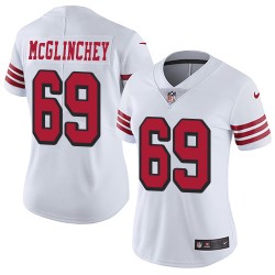 Limited Women's Mike McGlinchey White Jersey - #69 Football San Francisco 49ers Rush Vapor Untouchable
