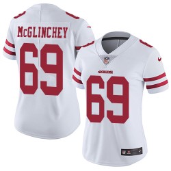 Limited Women's Mike McGlinchey White Road Jersey - #69 Football San Francisco 49ers Vapor Untouchable