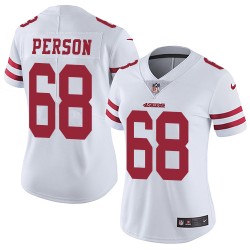 Limited Women's Mike Person White Road Jersey - #68 Football San Francisco 49ers Vapor Untouchable