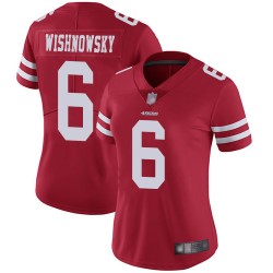 Limited Women's Mitch Wishnowsky Red Home Jersey - #6 Football San Francisco 49ers Vapor Untouchable