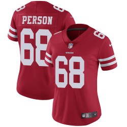 Limited Women's Mike Person Red Home Jersey - #68 Football San Francisco 49ers Vapor Untouchable