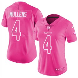 Limited Women's Nick Mullens Pink Jersey - #4 Football San Francisco 49ers Rush Fashion