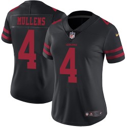 Limited Women's Nick Mullens Black Alternate Jersey - #4 Football San Francisco 49ers Vapor Untouchable