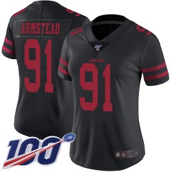 Limited Women's Arik Armstead Black Alternate Jersey - #91 Football San Francisco 49ers 100th Season Vapor Untouchable