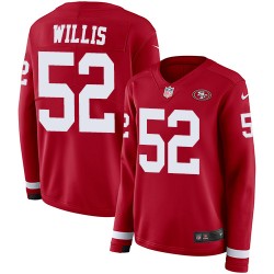 Limited Women's Patrick Willis Red Jersey - #52 Football San Francisco 49ers Therma Long Sleeve