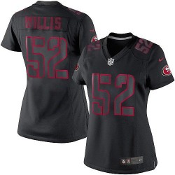 Limited Women's Patrick Willis Black Jersey - #52 Football San Francisco 49ers Impact