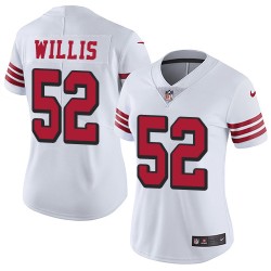 Limited Women's Patrick Willis White Jersey - #52 Football San Francisco 49ers Rush Vapor Untouchable