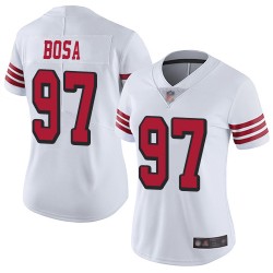 Limited Women's Nick Bosa White Jersey - #97 Football San Francisco 49ers Rush Vapor Untouchable