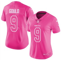 Limited Women's Robbie Gould Pink Jersey - #9 Football San Francisco 49ers Rush Fashion
