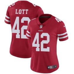 Limited Women's Ronnie Lott Red Home Jersey - #42 Football San Francisco 49ers Vapor Untouchable