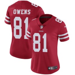 Limited Women's Terrell Owens Red Home Jersey - #81 Football San Francisco 49ers Vapor Untouchable