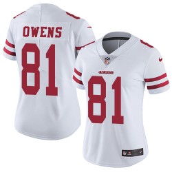 Limited Women's Terrell Owens White Road Jersey - #81 Football San Francisco 49ers Vapor Untouchable