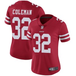 Limited Women's Tevin Coleman Red Home Jersey - #26 Football San Francisco 49ers Vapor Untouchable