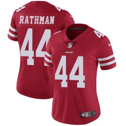 Limited Women's Tom Rathman Red Home Jersey - #44 Football San Francisco 49ers Vapor Untouchable