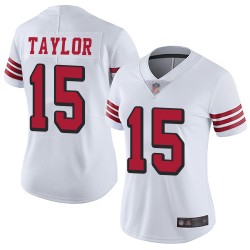 Limited Women's Trent Taylor White Jersey - #15 Football San Francisco 49ers Rush Vapor Untouchable