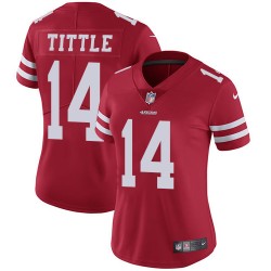 Limited Women's Y.A. Tittle Red Home Jersey - #14 Football San Francisco 49ers Vapor Untouchable