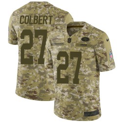 Limited Youth Adrian Colbert Camo Jersey - #27 Football San Francisco 49ers 2018 Salute to Service