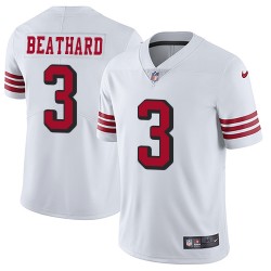 Limited Youth C. J. Beathard White Jersey - #3 Football San Francisco 49ers Rush Vapor Untouchable