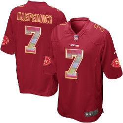 Limited Youth Colin Kaepernick Red Jersey - #7 Football San Francisco 49ers Strobe