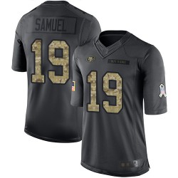 Limited Youth Deebo Samuel Black Jersey - #19 Football San Francisco 49ers 2016 Salute to Service