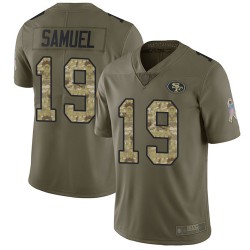 Limited Youth Deebo Samuel Olive/Camo Jersey - #19 Football San Francisco 49ers 2017 Salute to Service